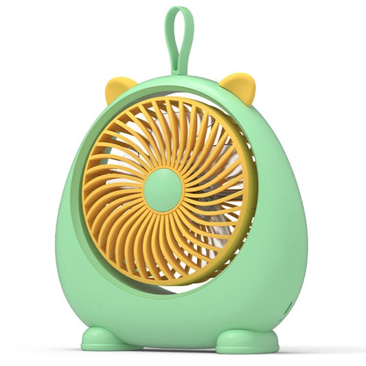 Dormitory Portable Animal Ear Desktop Electric Fan, Style: Charging Version Green - Electric Fans by PMC Jewellery | Online Shopping South Africa | PMC Jewellery | Buy Now Pay Later Mobicred