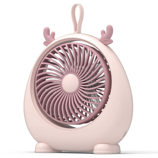 Dormitory Portable Animal Ear Desktop Electric Fan, Style: Directly Inserted Version Pink - Electric Fans by PMC Jewellery | Online Shopping South Africa | PMC Jewellery | Buy Now Pay Later Mobicred