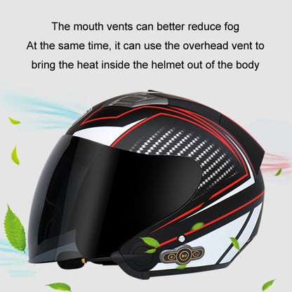 KUQIBAO Motorcycle Smart Bluetooth Sun Protection Double Lens Safety Helmet, Size: L(Matte Black) - Helmets by KUQIBAO | Online Shopping South Africa | PMC Jewellery | Buy Now Pay Later Mobicred