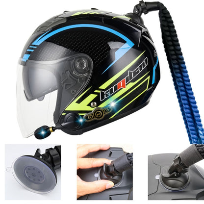 KUQIBAO Motorcycle Bluetooth Headset Double Lens Helmet With Braid, Size: XL(Fruits Black Phantom Fiber) - Helmets by KUQIBAO | Online Shopping South Africa | PMC Jewellery | Buy Now Pay Later Mobicred