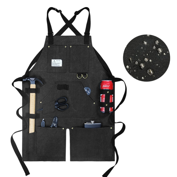 Heavy Canvas Workwear Craftsman April(Black) - Aprons & Caps by PMC Jewellery | Online Shopping South Africa | PMC Jewellery