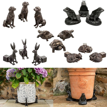 3pcs/set Flower Pot Feet Stand Animal Shape Resin Plant Pots Risers Pad(Poodle) - Yard & Garden Decor by PMC Jewellery | Online Shopping South Africa | PMC Jewellery