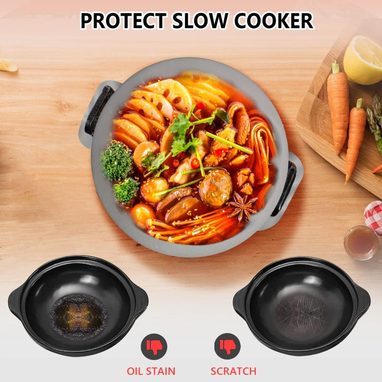 6QT Silicone Slow Cooke Liners Reusable Leakproof Crock Pot Liners(Gray) - Kitchen Machine Accessories & Parts by PMC TechLife | Online Shopping South Africa | PMC TechLife