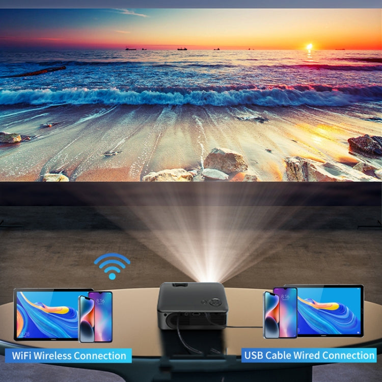 A30  845x480P HD Projector 1080P WIFI Synchronous Mobile Phone Smart TV(UK Plug) - Mini Projector by PMC Jewellery | Online Shopping South Africa | PMC Jewellery