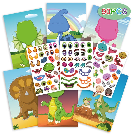 Face Changing Stickers Early Learning DIY Puzzle Stickers Toys(Dinosaur) - Early Education Toys by PMC Jewellery | Online Shopping South Africa | PMC Jewellery