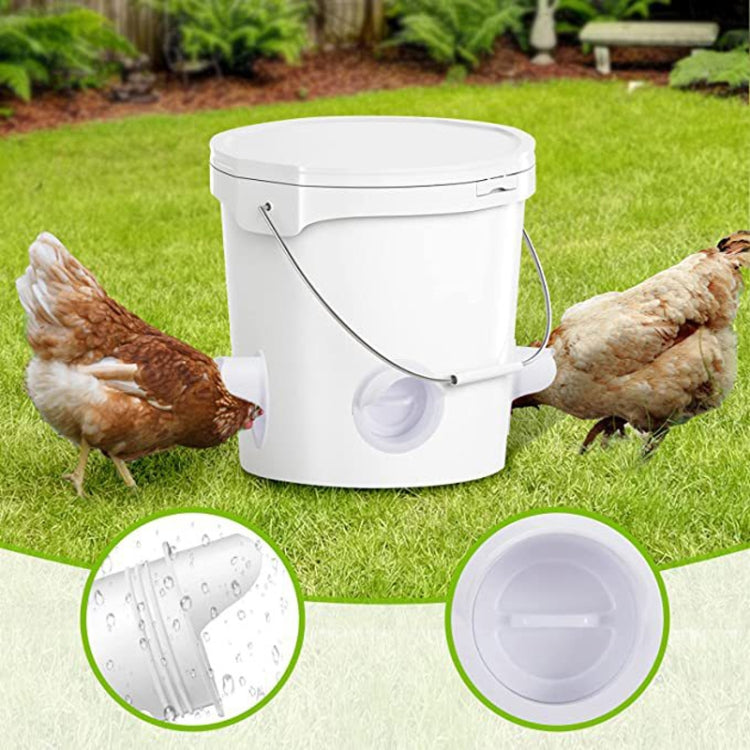 DIY Chicken Feeders Automatic Poultry Feeders Kit For Buckets, Barrels, Troughs, Spec: 4pcs/set White - Food Bowls by PMC Jewellery | Online Shopping South Africa | PMC Jewellery
