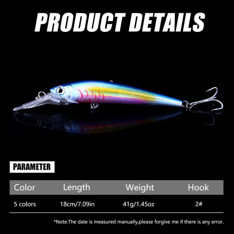 HENGJIA 18cm 41g Sinking Floating Minnow Fishing Lure Long Tongue Lure Bait(3) - Fishing Lures by HENGJIA/ | Online Shopping South Africa | PMC TechLife | Buy Now Pay Later Mobicred