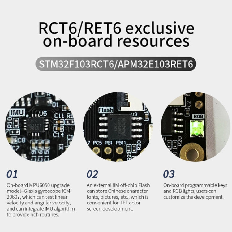 Yahboom MCU RCT6 Development Board STM32 Experimental Board ARM System Core Board, Specification: APM32E103RET6 - Arduino Nucleo Accessories by Yahboom | Online Shopping South Africa | PMC Jewellery | Buy Now Pay Later Mobicred