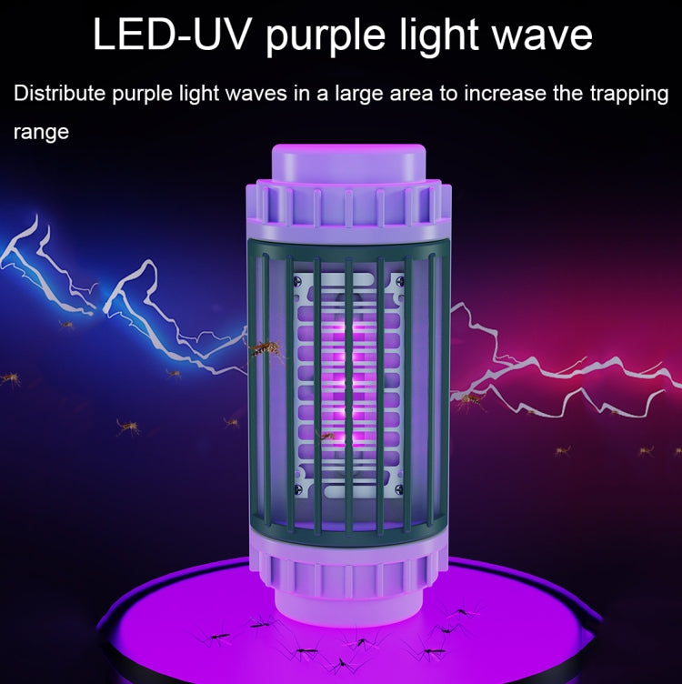 LED-UV Purple Light Wave Electric Shock Mosquito Killer Lamp Mini Plug-In Mosquito Repellent, CN Plug(Green) - Repellents by PMC Jewellery | Online Shopping South Africa | PMC Jewellery | Buy Now Pay Later Mobicred