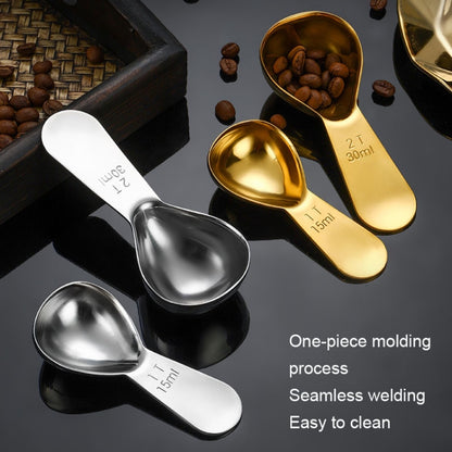 30ml 304 Stainless Steel Thickened Coffee Spoon With Scale Measuring Bean Spoon, Color: Gold - Coffee Tools by PMC Jewellery | Online Shopping South Africa | PMC Jewellery | Buy Now Pay Later Mobicred