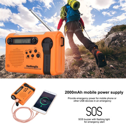 HanRongda HRD-900 LED Lighting Solar Hand Crank Power Generation NOAA Weather Warning Radio(Dark Green) - Radio Player by HanRongda | Online Shopping South Africa | PMC Jewellery | Buy Now Pay Later Mobicred