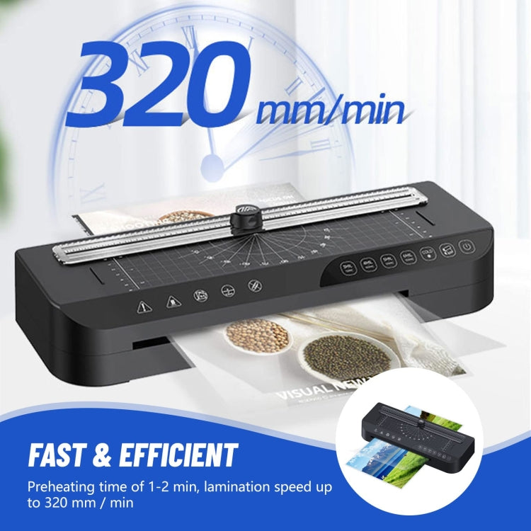 FN338 A4/A5/A6 Photo Laminator With 4 Levels Of Thickness Optional Preheating Alarm(EU Plug) - Photo Film Covering Machine by PMC Jewellery | Online Shopping South Africa | PMC Jewellery | Buy Now Pay Later Mobicred