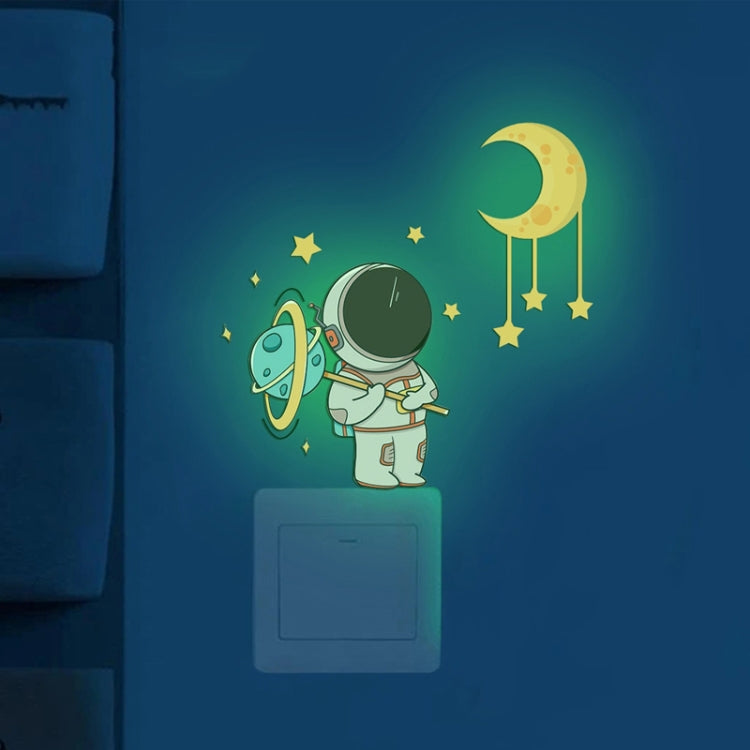 Luminous Astronaut Stars Moon Switch Stickers Children Room Luminous Decorative Wall Stickers, Color: Green - Sticker by PMC Jewellery | Online Shopping South Africa | PMC Jewellery