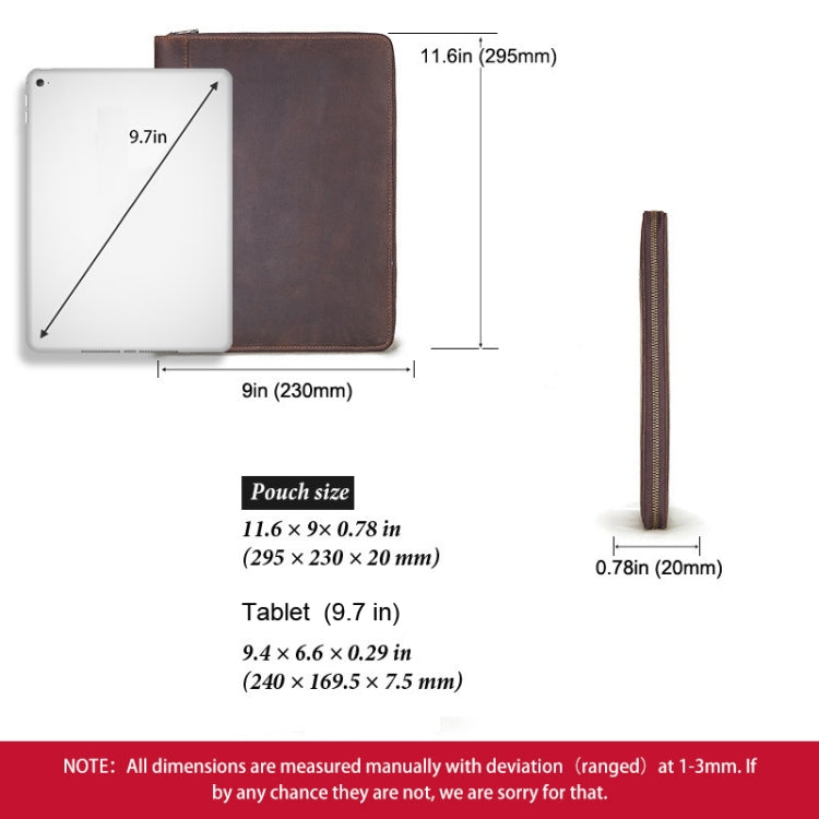 HUMERPAUL Tablet Protective Leather Case Handbag Business Leather Computer Bag(Black) - free shipping - PMc TechLife - Order now!