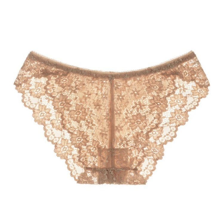 Sexy Lace Seamless Underwear Women Ultra-Thin Low-Waisted Perspective Triangle Pants, Size: L(Skin-color) - Ladies Underwear by PMC Jewellery | Online Shopping South Africa | PMC Jewellery