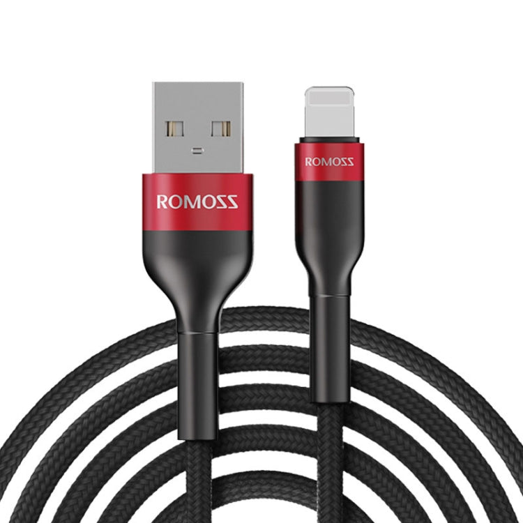 ROMOSS  CB12B 2.4A 8 Pin Fast Charging Cable For IPhone / IPad Data Cable 1m(Red Black) - Normal Style Cable by ROMOSS | Online Shopping South Africa | PMC Jewellery | Buy Now Pay Later Mobicred