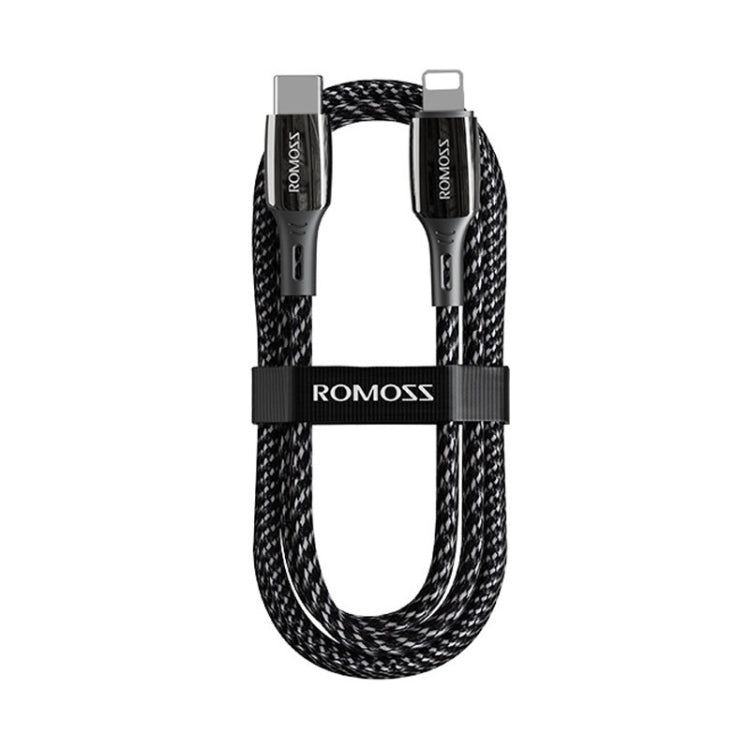 ROMOSS PD 20W Type-C to 8 Pin Braided Wear-Resistant Charging Data Cable, Length: 1.8m(Black) - Normal Style Cable by ROMOSS | Online Shopping South Africa | PMC Jewellery | Buy Now Pay Later Mobicred