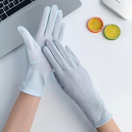 Free Code Summer Sunscreen Anti-ultraviolet Ice Silk Thin Gloves(Blue) - Safety Gloves by PMC Jewellery | Online Shopping South Africa | PMC Jewellery | Buy Now Pay Later Mobicred