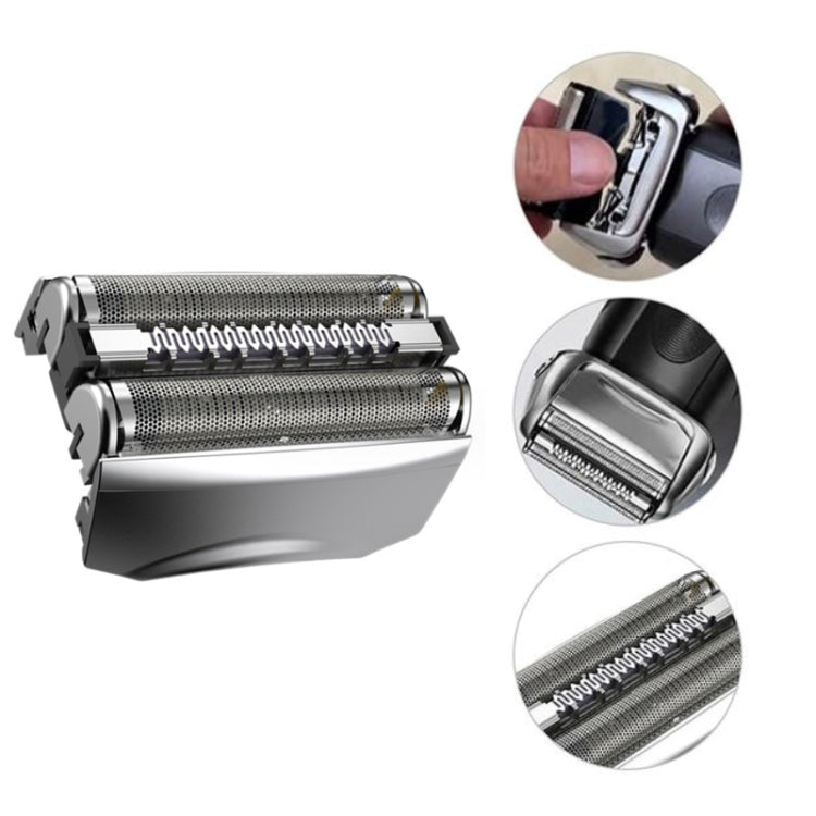 For BRAUN 70S Electric Shaver Silver Mesh Cutter Head Upgraded Version, Style: With Words(Plastic Package) - Accessories by PMC Jewellery | Online Shopping South Africa | PMC Jewellery