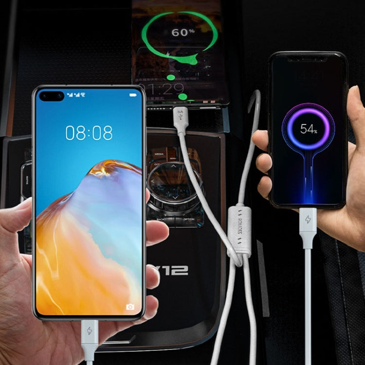 ROMOSS CB251N 66W 8 Pin + USB-C/Type-C + Micro USB 3 In 1 Charging Data Cable (1.8m ) - Multifunction Cable by ROMOSS | Online Shopping South Africa | PMC Jewellery | Buy Now Pay Later Mobicred