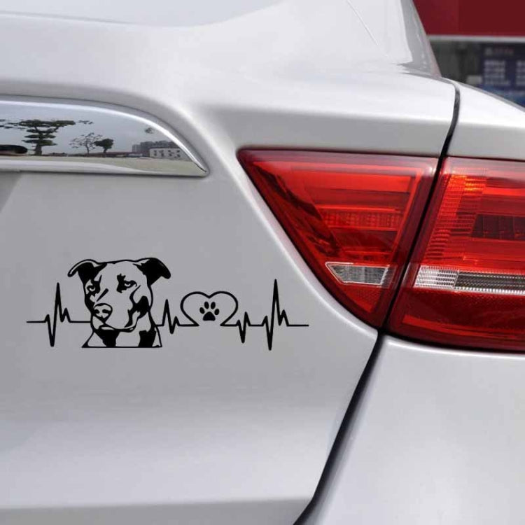 10pcs Pitbull Love Car Sticker Car Rear Modification Plate Label(White) - Decorative Sticker by PMC Jewellery | Online Shopping South Africa | PMC Jewellery | Buy Now Pay Later Mobicred