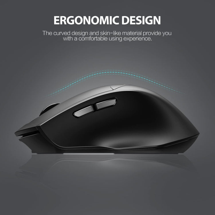 Inphic DR01 Bluetooth 3 Mode Wireless Mouse Charging Quiet Office Game Laptop Computer Home Use(Black) - free shipping - PMC Jewellery - Order now!