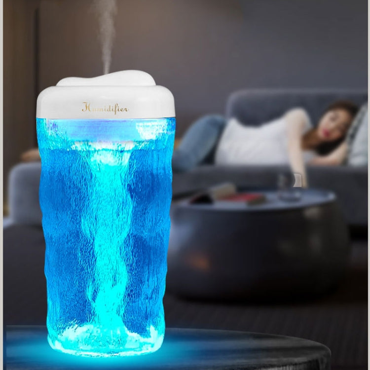 Iceberg Small Car Humidifier Atomization Mute Colorful Aromatherapy Machine(White) - free shipping - PMC TechLife - Order now!
