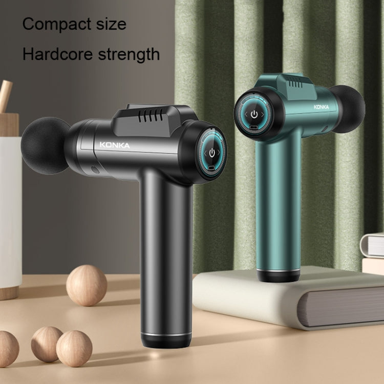 Konka 6 Speed Intelligent Fascia Gauge Muscle Relaxation Massager With 4 Massage Heads(Upgraded Model Gray) - free shipping - PMC TechLife - Order now!