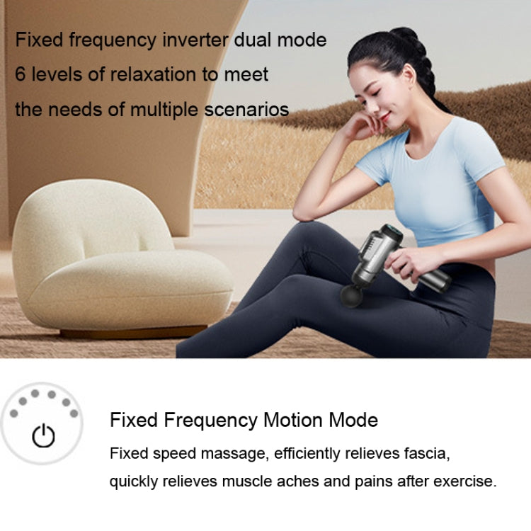 Konka 6 Speed Intelligent Fascia Gauge Muscle Relaxation Massager With 4 Massage Heads(Upgraded Model Gray) - free shipping - PMC TechLife - Order now!