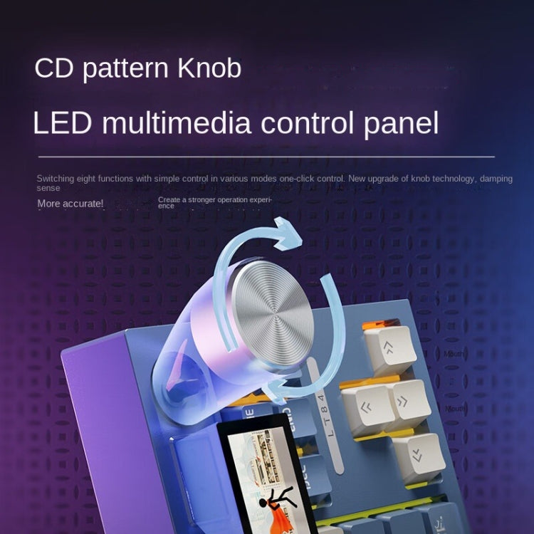 LANGTU LT84 Mechanical Luminous Keyboard, Style: Wired Single-mode Silver Gray Shaft (Daybreak) - free shipping - PMC Jewellery - Order now!