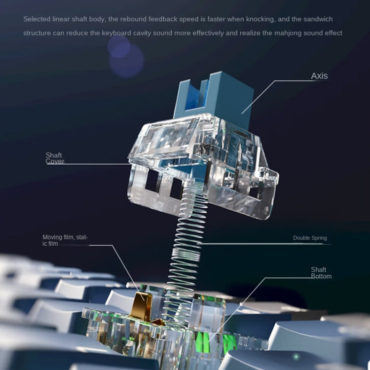 LANGTU LT84 Mechanical Luminous Keyboard, Style: Wireless Tri-Mode RGB Sea-Air Axis Pro ( Whiteout ) - free shipping - PMC Jewellery - Order now!