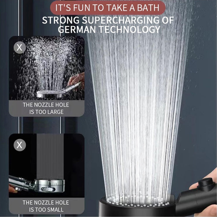 Pressurized Shower Water Heater Handheld Multifunction 6-speed Nozzle, Color: Black - Shower Head by PMC TechLife | Online Shopping South Africa | PMC TechLife