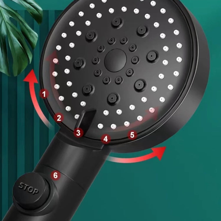 Pressurized Shower Water Heater Handheld Multifunction 6-speed Nozzle, Color: Black - Shower Head by PMC TechLife | Online Shopping South Africa | PMC TechLife