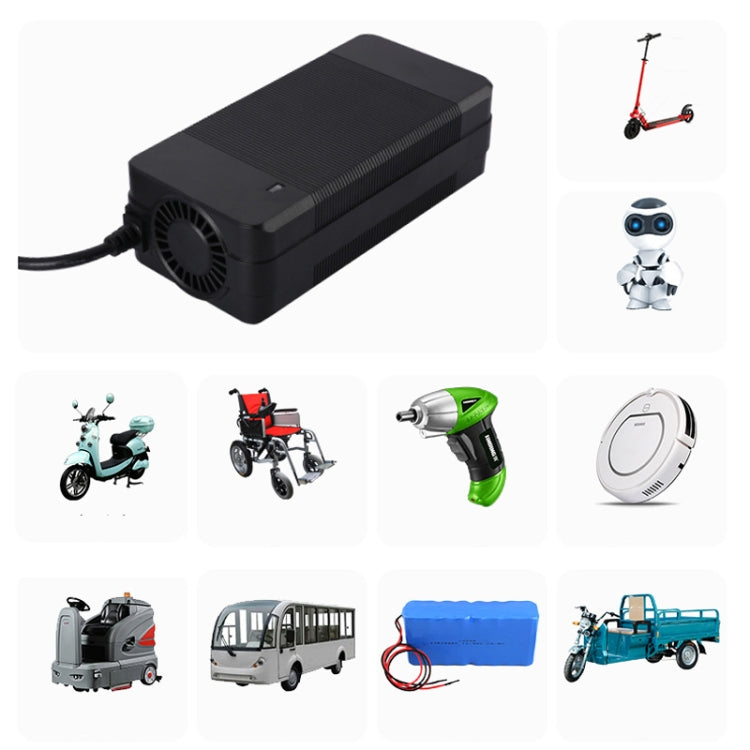 42V 4A Electric Scooter Charger Fan Type 36V Lithium Battery Charger EU Plug - Accessories & Parts by PMC Jewellery | Online Shopping South Africa | PMC Jewellery