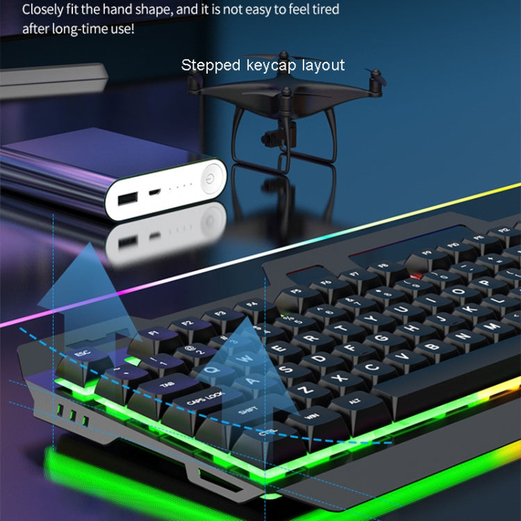 K-Snake Mechanical Feel Keyboard Mouse Kit USB Wired 104 Keycaps Computer Keyboard, Style: Single Keyboard (White) - Wired Keyboard by K-Snake | Online Shopping South Africa | PMC Jewellery | Buy Now Pay Later Mobicred