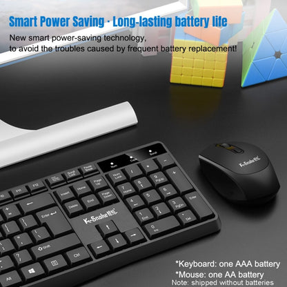 K-Snake WK800 Wireless 2.4G Keyboard Mouse Set Tabletop Computer Notebook Business Office House Use, Color: White - Wireless Keyboard by K-Snake | Online Shopping South Africa | PMC Jewellery | Buy Now Pay Later Mobicred