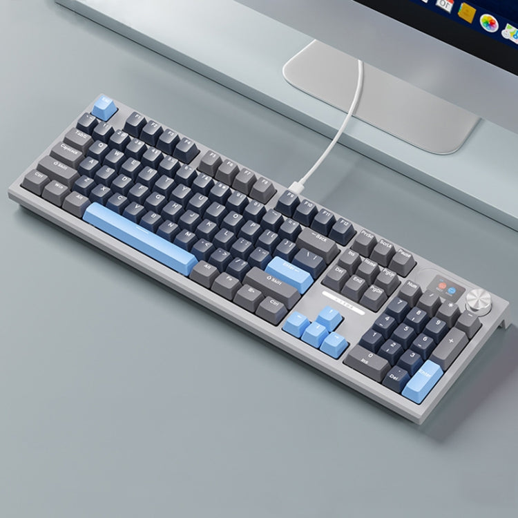 LANGTU LT104 Mechanical Keyboard Backlight Display Flexible DIY Keyboard, Style: Wired Color Screen RGB (Iron Gray) - Wired Keyboard by LANGTU | Online Shopping South Africa | PMC Jewellery | Buy Now Pay Later Mobicred