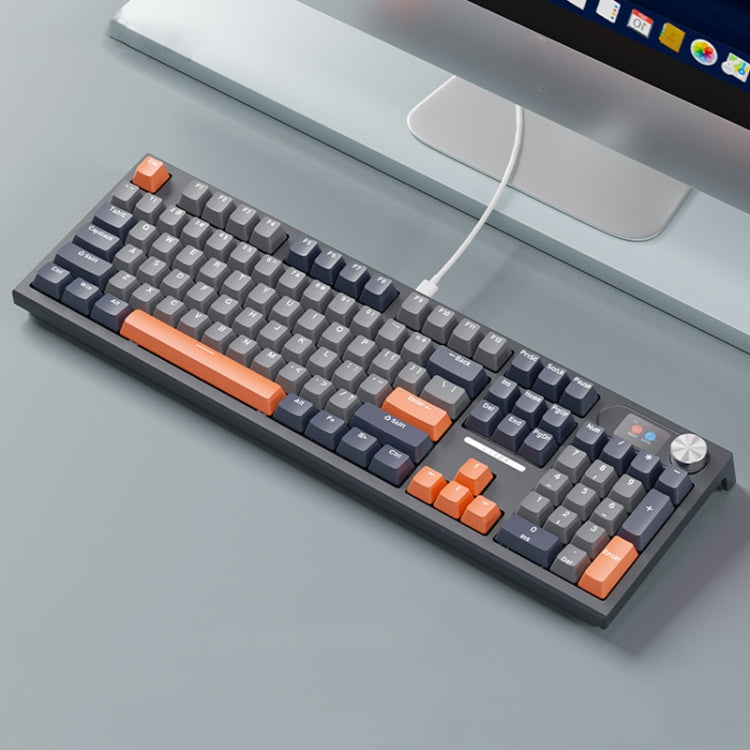 LANGTU LT104 Mechanical Keyboard Backlight Display Flexible DIY Keyboard, Style: Wired Color Screen RGB (Deep Gray) - Wired Keyboard by LANGTU | Online Shopping South Africa | PMC Jewellery | Buy Now Pay Later Mobicred