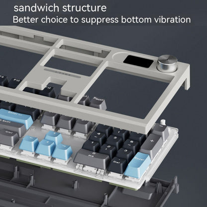 LANGTU LT104 Mechanical Keyboard Backlight Display Flexible DIY Keyboard, Style: Wired Color Screen RGB (Deep Gray) - Wired Keyboard by LANGTU | Online Shopping South Africa | PMC Jewellery | Buy Now Pay Later Mobicred