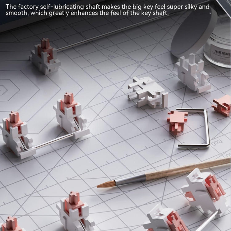 LANGTU LT104 Mechanical Keyboard Backlight Display Flexible DIY Keyboard, Style: Wired Single Mode Silver Axis (White) - free shipping - PMC Jewellery - Order now!