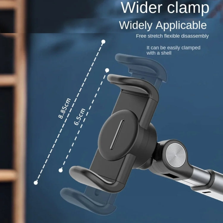 Mobile Live Piercing Bracket Aluminum Alloy 360 Degree Rotation Telescopic Adjustment Bedside Desktop Live Bracket(Gray) - free shipping - PMc TechLife - Order now!