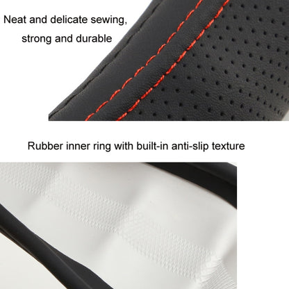 42cm Leather Truck Steering Wheel Cover(Black Line) - Steering Wheel Accessories by PMC Jewellery | Online Shopping South Africa | PMC Jewellery | Buy Now Pay Later Mobicred