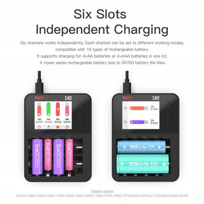 ISDT C4 EVO NiMH/NiCd Cylindrical Lithium Battery Smart Charger(Black) - Charger by ISDT | Online Shopping South Africa | PMC Jewellery | Buy Now Pay Later Mobicred