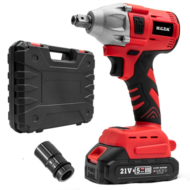 HILDA Motorized Wrenches Lithium Repair Parts With 22mm Socket, US Plug, Model: Red With 1 Battery+1 Charger(1500mAh) - free shipping - PMC TechLife - Order now!
