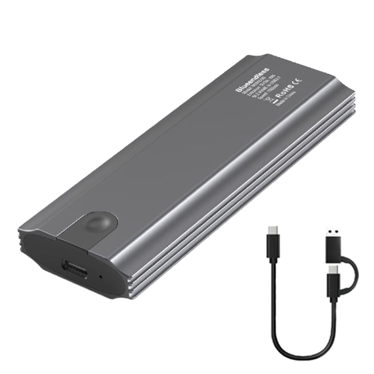 Blueendless 2810 Single SATA Protocol Wiring 2-in-1 M.2 Mobile Hard Disk Case SSD External Solid Hard Drive Enclosure Box - HDD Enclosure by Blueendless | Online Shopping South Africa | PMC Jewellery | Buy Now Pay Later Mobicred