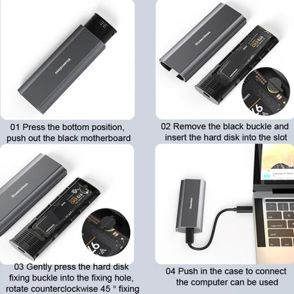 Blueendless 2810 Single SATA Protocol Wiring 2-in-1 M.2 Mobile Hard Disk Case SSD External Solid Hard Drive Enclosure Box - HDD Enclosure by Blueendless | Online Shopping South Africa | PMC Jewellery | Buy Now Pay Later Mobicred