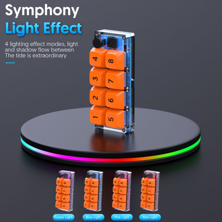 MKESPN Shortcut Macro Defined Wired Samll Keypad Single Handed Gaming Keyboard(Transparent) - Mini Keyboard by MKESPN | Online Shopping South Africa | PMC TechLife | Buy Now Pay Later Mobicred