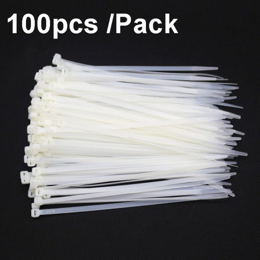 100pcs /Pack 8x600mm National Standard 7.6mm Wide Self-Locking Nylon Cable Ties Plastic Bundle Cable Ties(White) - Cable Organizer by PMC Jewellery | Online Shopping South Africa | PMC Jewellery | Buy Now Pay Later Mobicred