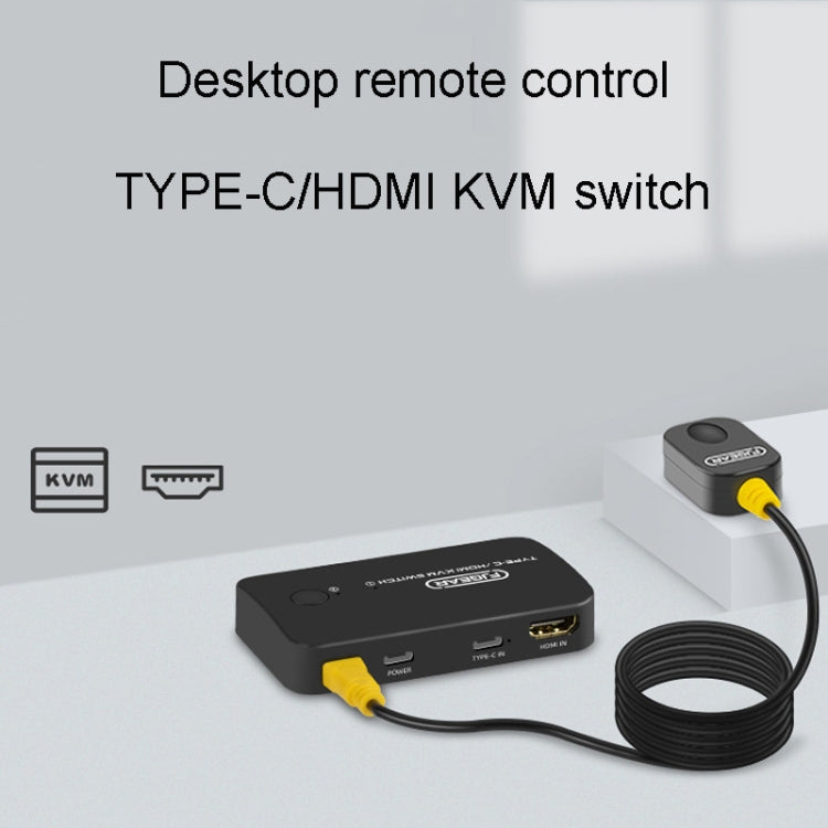 FJGEAR FJ-TYH201 Type-C / HDMI KVM Switch With Desktop Controller - Switch by FJGEAR | Online Shopping South Africa | PMC Jewellery | Buy Now Pay Later Mobicred