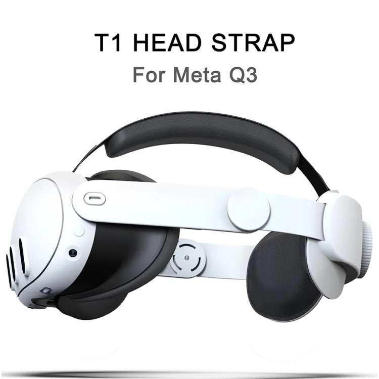 For Meta Quest 3 VR Adjustable Elite Headset Head Strap(Black) - VR Accessories by PMC Jewellery | Online Shopping South Africa | PMC Jewellery
